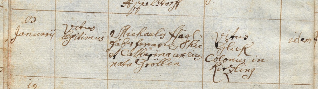 Klicken Sie zuerst in den Kreismittelpunkt, dann an irgendeiner Stelle auf den Kreis selbst.